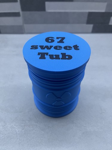 Blue plastic jar - jar, storage