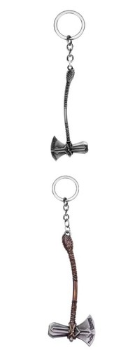 Thor hammer axe keychain - thor, &