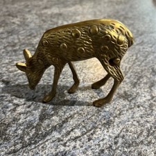 Brass Figurine Standing Deer