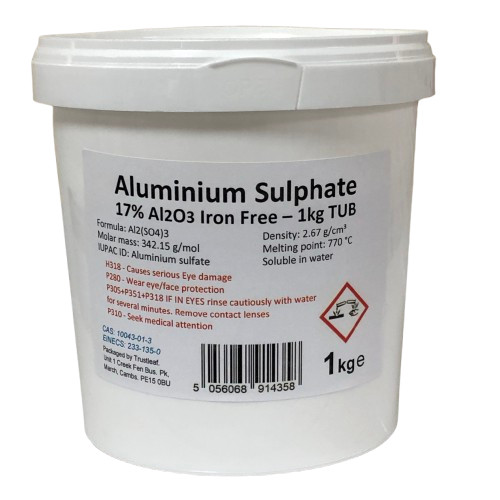 1kg tub aluminium sulphate - sulphate, 17%