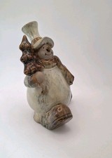 Ceramic Snowman Holding