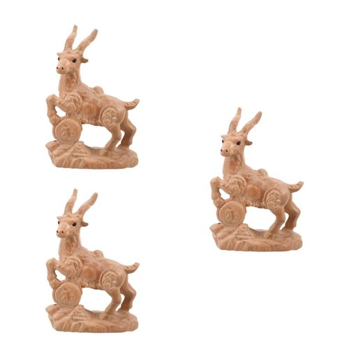 3pcs wood sheep sculpture - wood,
