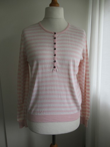 Woolovers pink stripe - pink, jumper