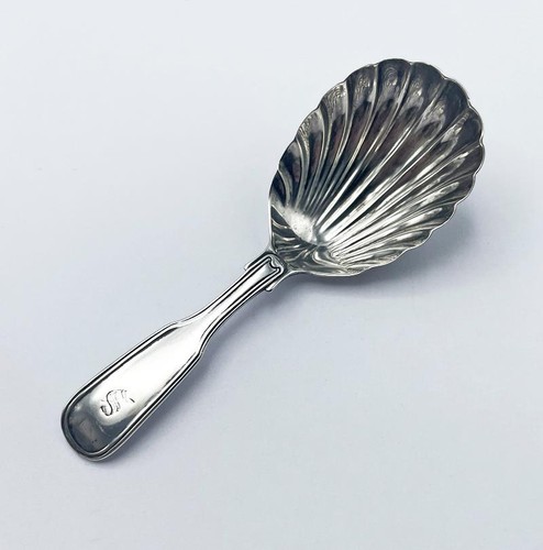 Silver caddy spoon shell - silver,