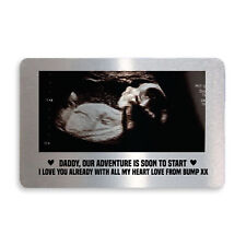 Daddy To Be Gift From Bump Personalised Photo Card Gift From Bump Baby Keepsake