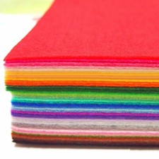 40pcs Set Colorful Felt Sheets Rainbow DIY Craft Polyester Wool Blend Fabric Kit