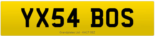 Private number plate - yx,