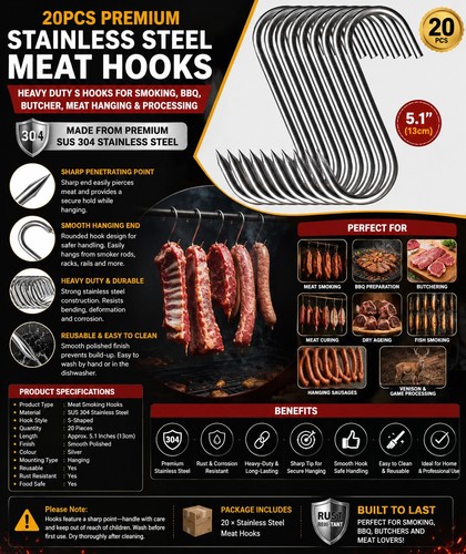 Meat hooks premium stainless - premium,