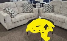 Ivory Corduroy Sofa Set: Plush