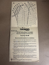 Thorens TD 121 -  TD1 124 Mounting Template For Pickup Arm