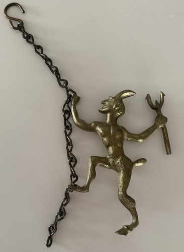 Vintage brass devil satan - brass,