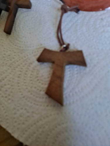 Vintage wooden holding cross - vintage,