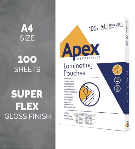 Apex laminating pouches - apex,