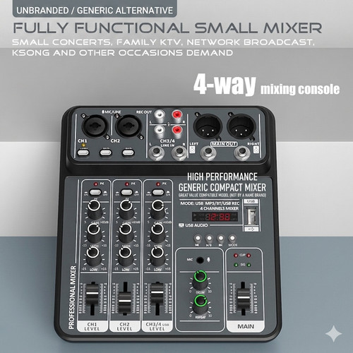 Channel audio mixer with - 4,