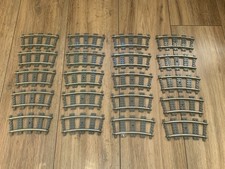 16 x Lego Train 9v Train Track METAL Rail Curves 2867c01 Good Condition 