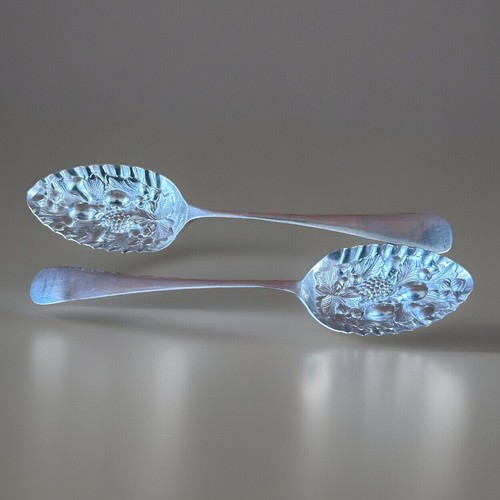 Spoons repousse style fruit - repousse,