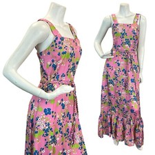 VTG 60s 70s PINK MULTICOLOUR
