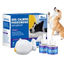 Dog Calming Pheromones Diffuser Kit + Refill, Anti-Anxiety Treatment For Pets