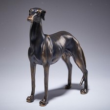 Greyhound Dog Statue Desk Figure Farmhouse Office Accent Decorative Sculpture