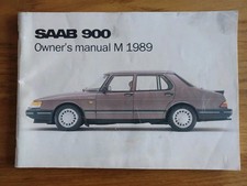 Saab 900 Owners Handbook 1989