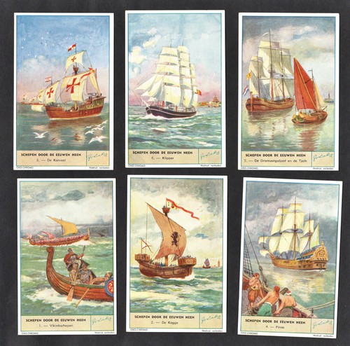 Old sailing ships card - old,
