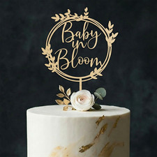 Wooden Baby in Bloom Cake