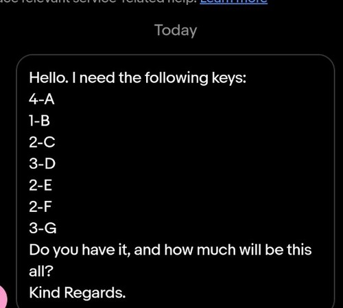 Keys for yamaha piano - 17,