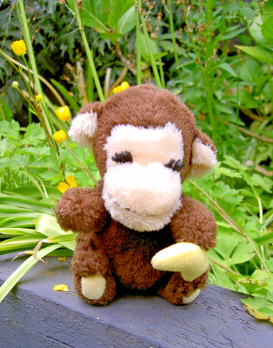 Vintage monkey chimp plush - monkey,