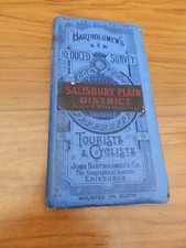 Bartholomew's Reduced Survey Map SALISBURY PLAIN for Tourists & Cyclists