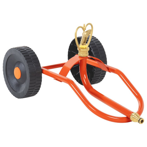 Wheeled sprinkler sled - sled, red