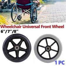 1Pc 6/7/8 Inch Heavy Duty Wheelchair Replacement Front Wheel Smooth Caster Wheel