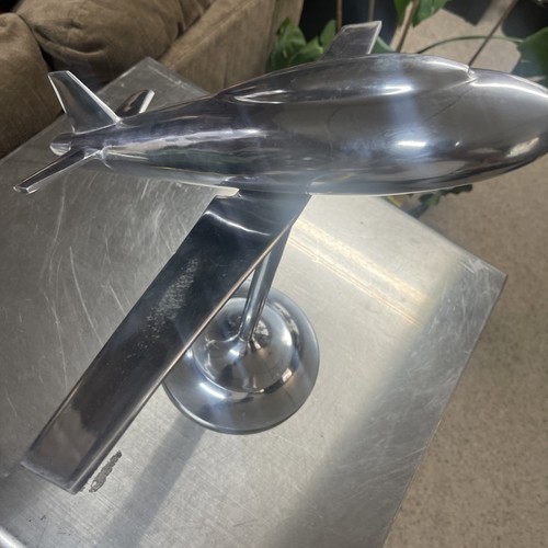 Aluminum airplane sculpture - aluminum,