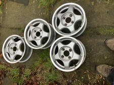 A set of 4 rare  retro Japanese alloy slot mag wheels