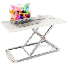 Duronic Sit-Stand Desk DM05D11 WE [WHITE] | Height Adjustable Office Workstation