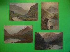 VINTAGE POSTCARDS Artist Signed ( A. de Breamski ) Scenic Views c 1900