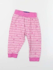 The Night Garden Girls Pink Floral Cotton Blend Capri Pyjama Pants Size 18-20M