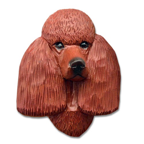 Poodle head plaque figurine - poodle,