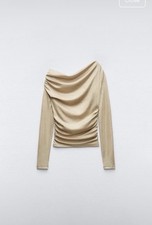 Zara gold one shoulder