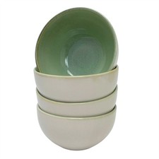 Set of 4 Green Stoneware