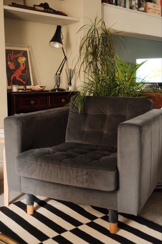 Grey velvet mid - grey, style
