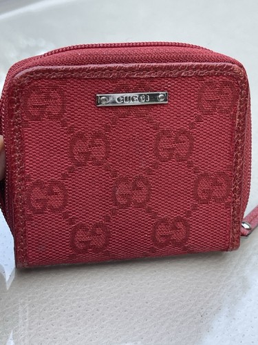 Gucci red canvas mini wallet - mini,