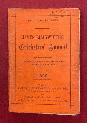 1890 james lillywhite - 1890, lillywhite’s