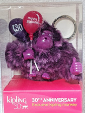 Happy 30th Anniversay Kipling Monkey Keyring / Bag Charm