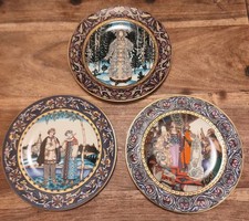 Russian Fairy Tales - "The Snow Maiden" Plates - Set of 3 with certificates