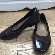 Clarks Flat Burgundy Pumps Uk
