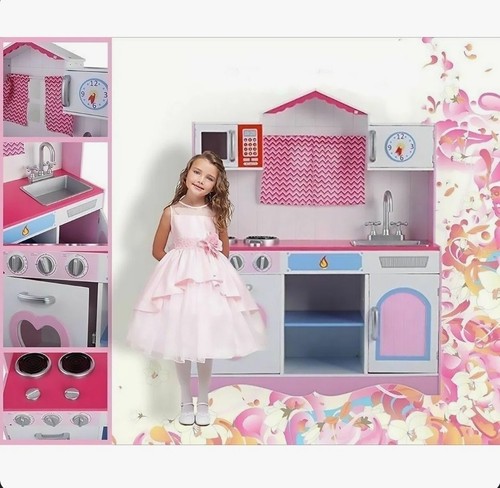 Wood pretend play kitchen set - play,