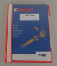 Parts catalogue / parts list Multilift LHT 250 hook device from 1998