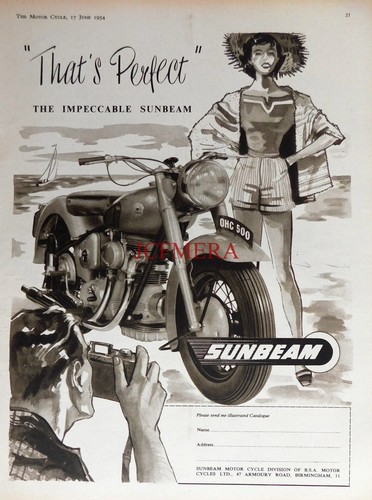 Sunbeam ohc 500 motor cycle - 500',