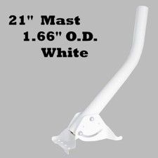 White 21" J Pipe Mast Dish