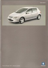 Peugeot 307 Hatchback 2001-02 UK Market Brochure XSi DTurbo Rapier GLX LX Style